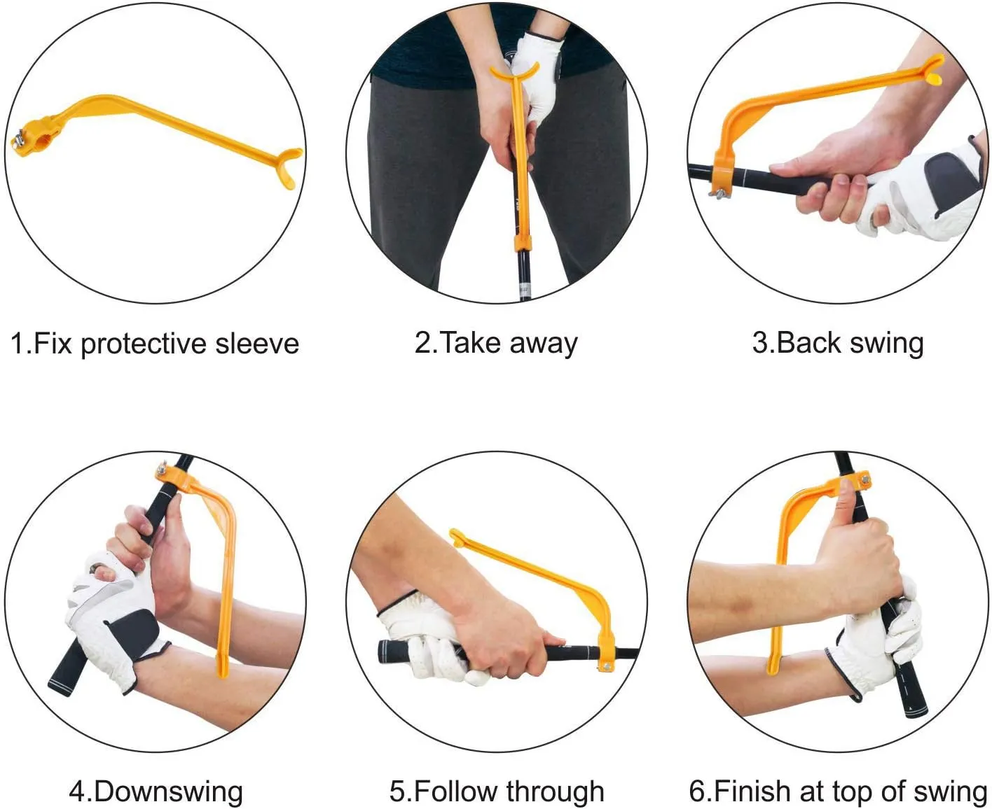 2 Pcs Golf Training Aids Swing Correcting Trainer Tool Golf Accessories