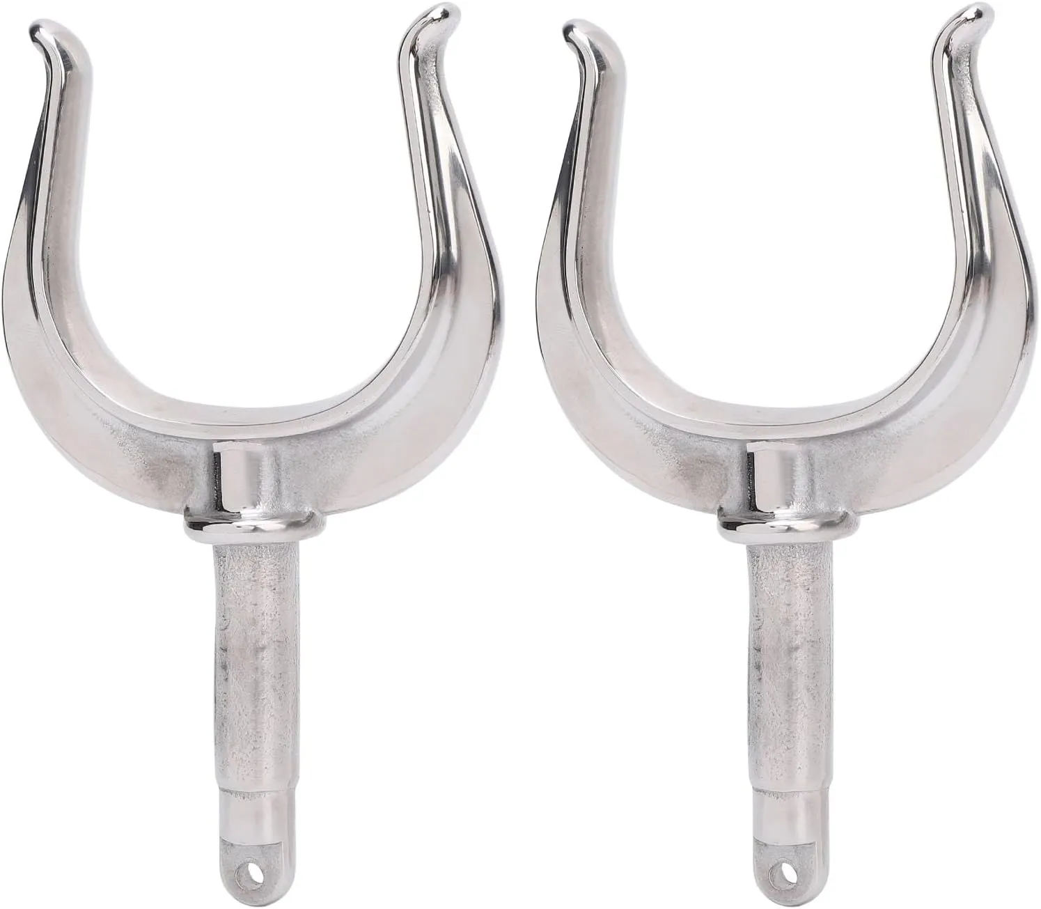 2PCS Oarlock Socket, Boat Row Lock, Heavy Duty Universal Fit Rowlock Oarlock, 1/2in Shaft 316 Stainless Steel Oarlock, Boat Oarlock Socket for Marine Water Raft Kayak