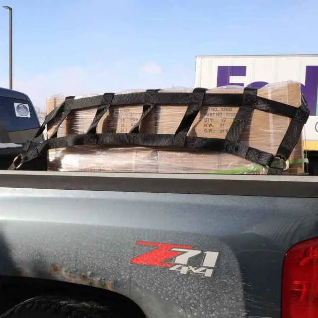 42" x 50" Extra Short Bed Truck Cargo Net with Cam Buckles & S-Hooks