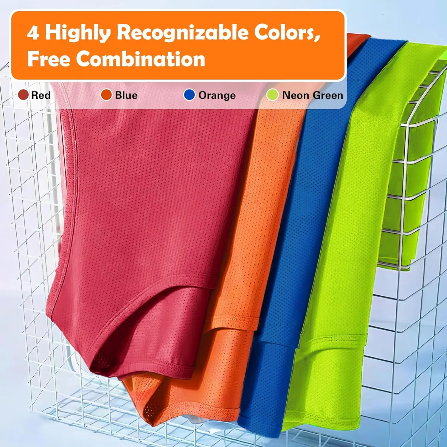 6 Pack Pinnies for Adult/Youth/Kids, Sports Pennies for Soccer Basketball Football Team, Scrimmage Practice Jerseys