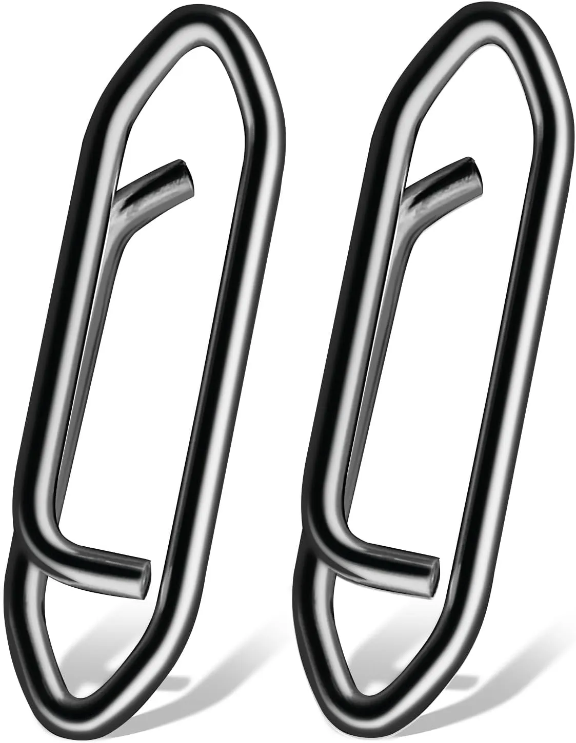 AMYSPORTS High Strength Fishing Snap Saltwater Stainless Connector Snaps Swivels Tackle Steel Power Fishing Clip Lure Quick Change Black Nickel