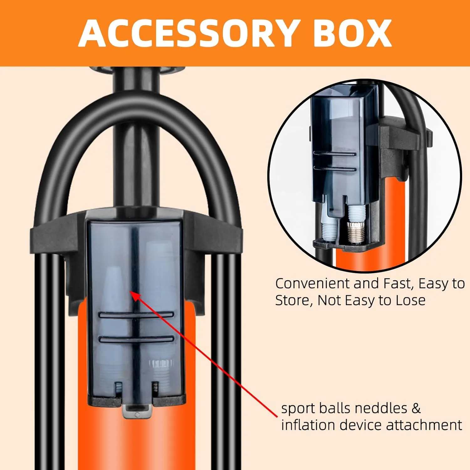 Bike Pump with Gauge,High Pressure,Floor Bicycle Pump Compatible with Presta and Schrader Valve,Bike Tire Pump for Road Bike,MTB,Hybrid,Balls