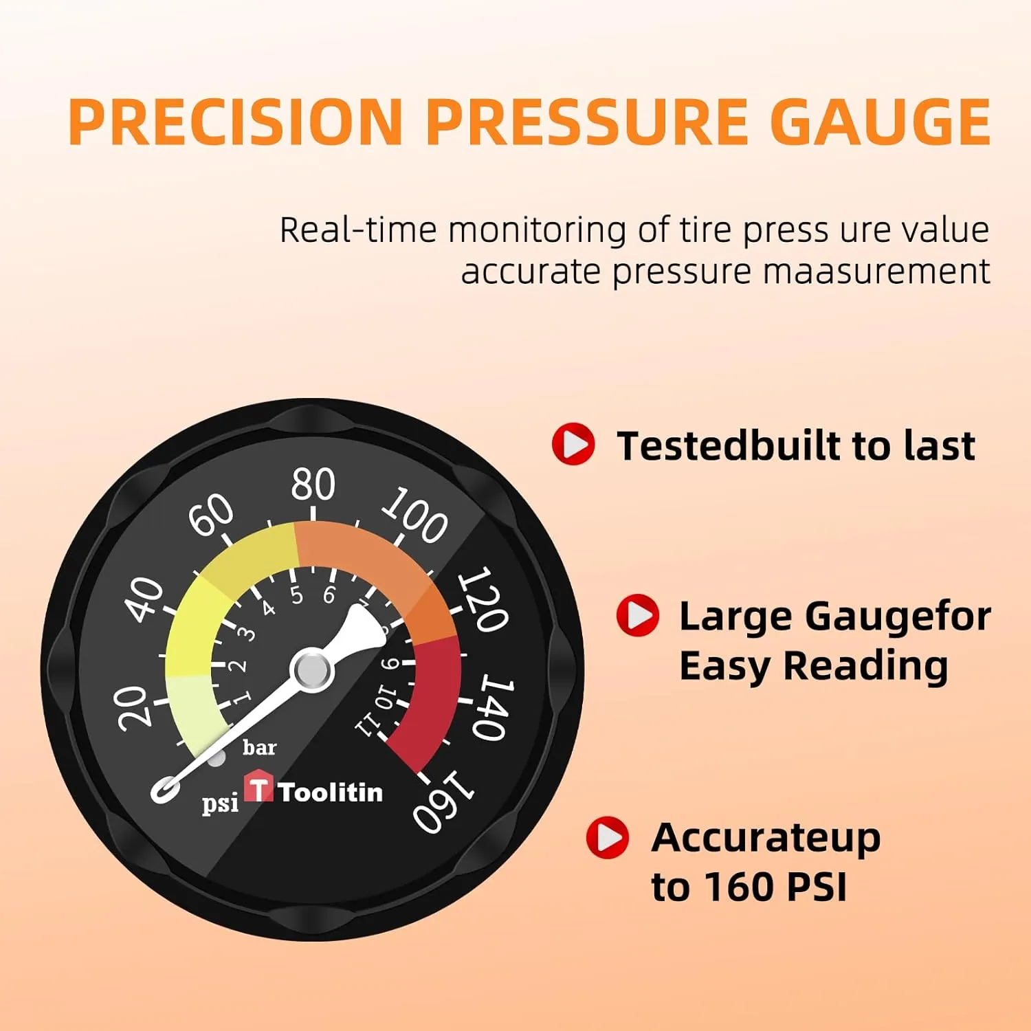 Bike Pump with Gauge,High Pressure,Floor Bicycle Pump Compatible with Presta and Schrader Valve,Bike Tire Pump for Road Bike,MTB,Hybrid,Balls