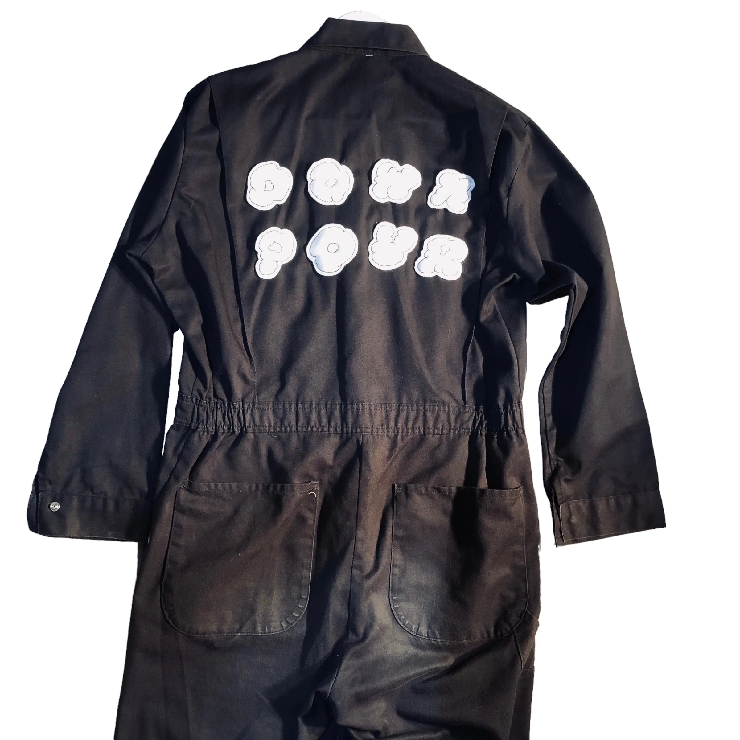 Black Down Pour Jump Suit