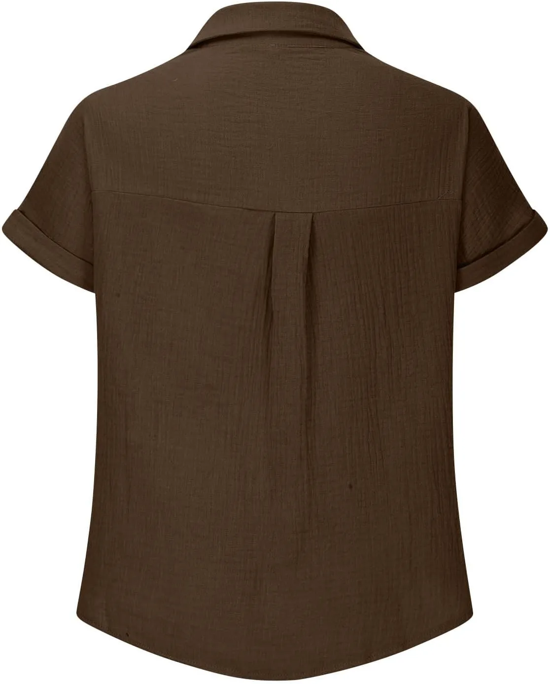 Button Down Shirts for Women Short Sleeve Shirt 2025 Summer Wrinkled V Neck T Shirt Tops Home Beach Blouse with Pocket