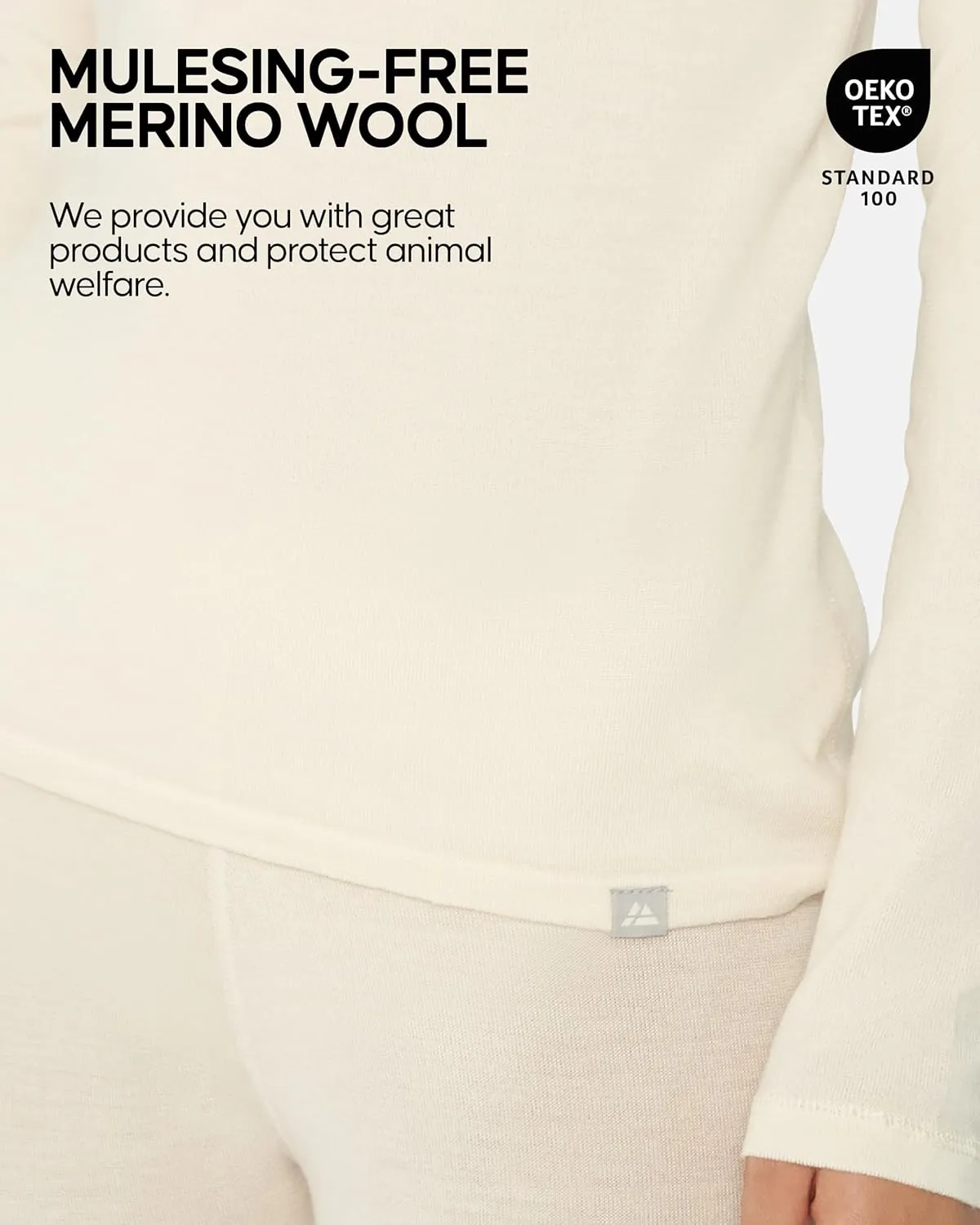 DANISH ENDURANCE Merino Wool Long Sleeve for Women, Thermal Vests for Women, Base Layer Underwear Tops, Winter Thermals