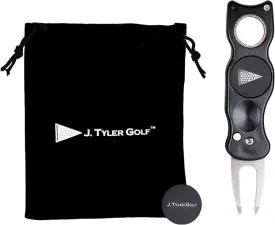 Divot Repair Tool  Patent Pending Ergonomic 6-in-1 Golf Divot Tool with Fidget Spinner | Golf Tool & Switchblade Divot Tool with Ball Marker | Divot Fixer & Ball Mark Repair Tool Gift