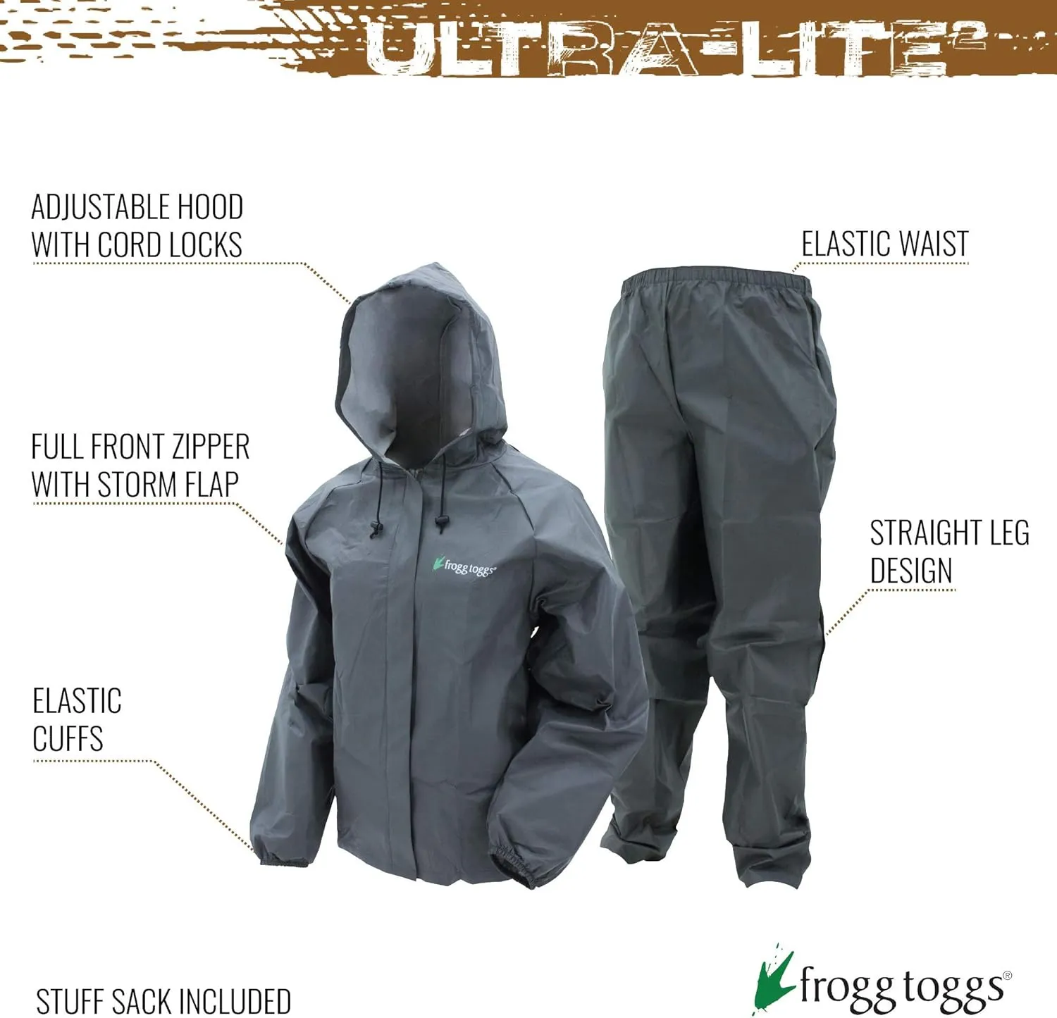 FROGG TOGGS Women's Ultra-Lite2 2-Layer Waterproof Breathable Protective Rain Suit