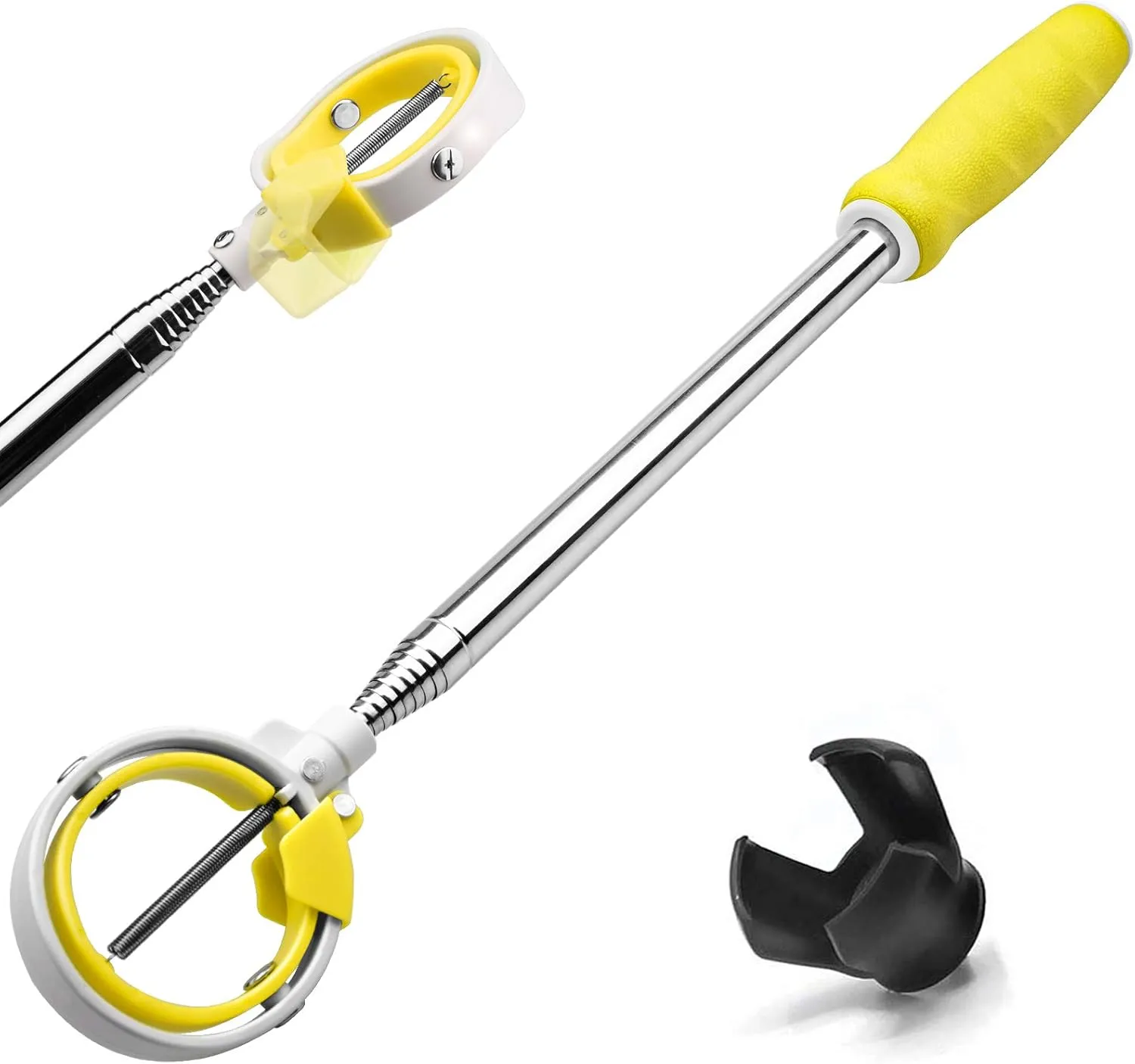 Golf Ball Retriever, Golf Ball Retrievers Telescopic for Water with Spring Release-Ready Head, Balls Retriever Tool Golf with Locking Clip, Grabber Tool, Golf Accessories Golf Gift for Men