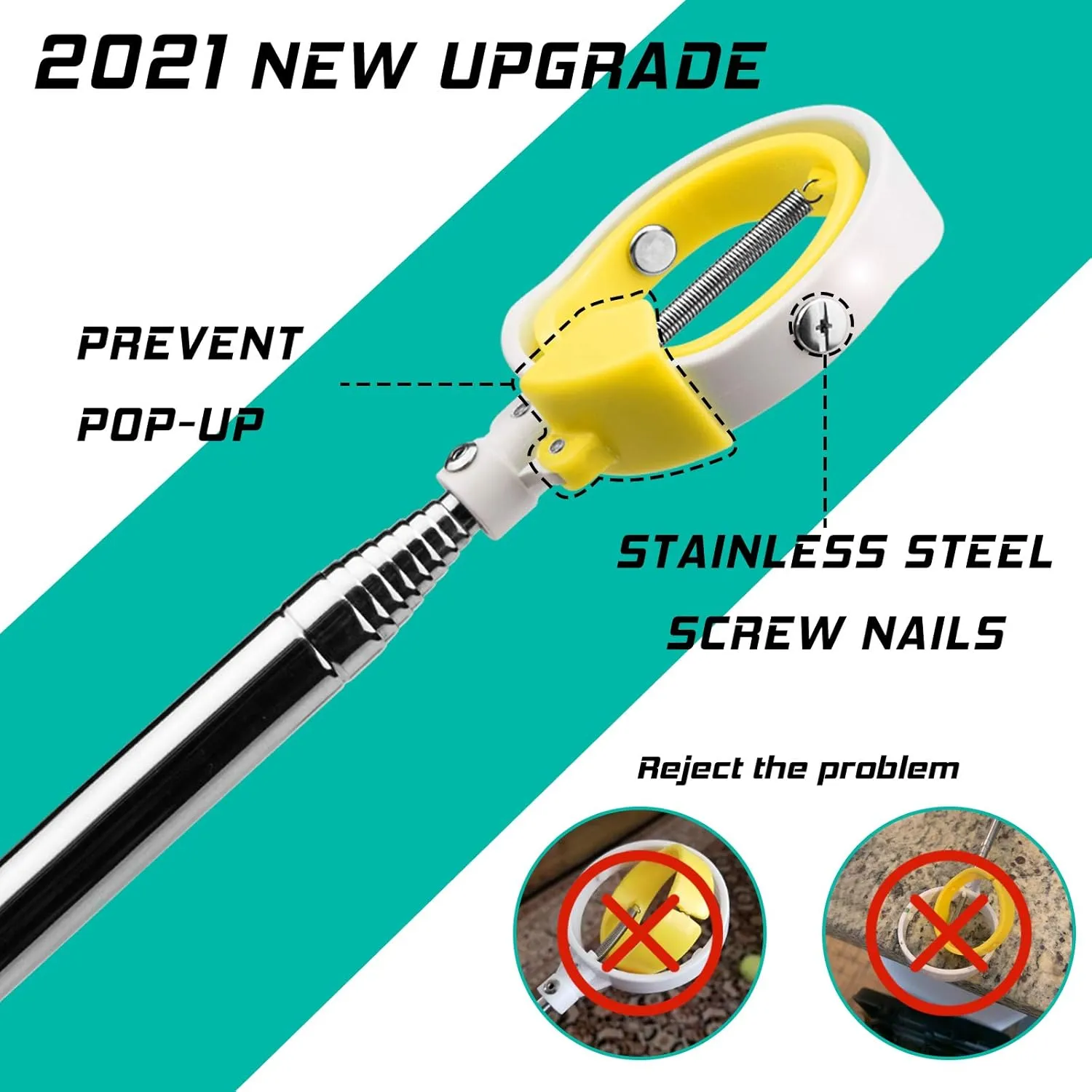 Golf Ball Retriever, Golf Ball Retrievers Telescopic for Water with Spring Release-Ready Head, Balls Retriever Tool Golf with Locking Clip, Grabber Tool, Golf Accessories Golf Gift for Men