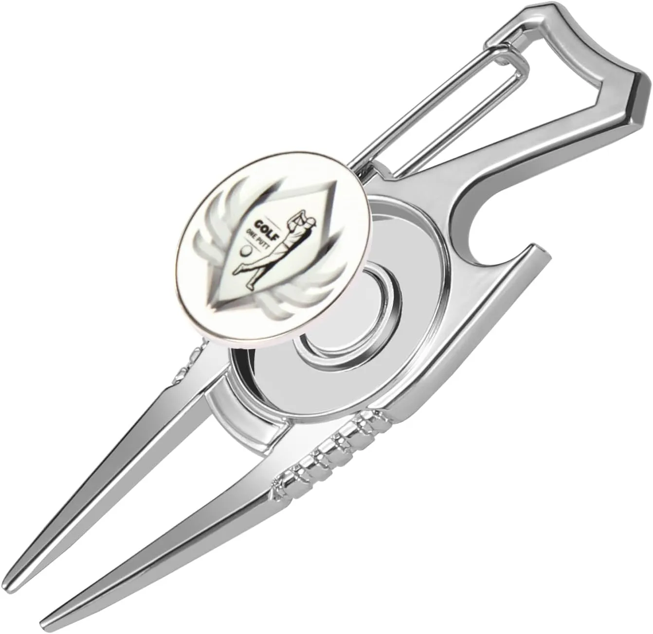 Golf Divot Tool 6 in 1 - Golf Divot Repair Tool and Ball Marker, Club Holder Golf Gifts for Men Accessories for Women