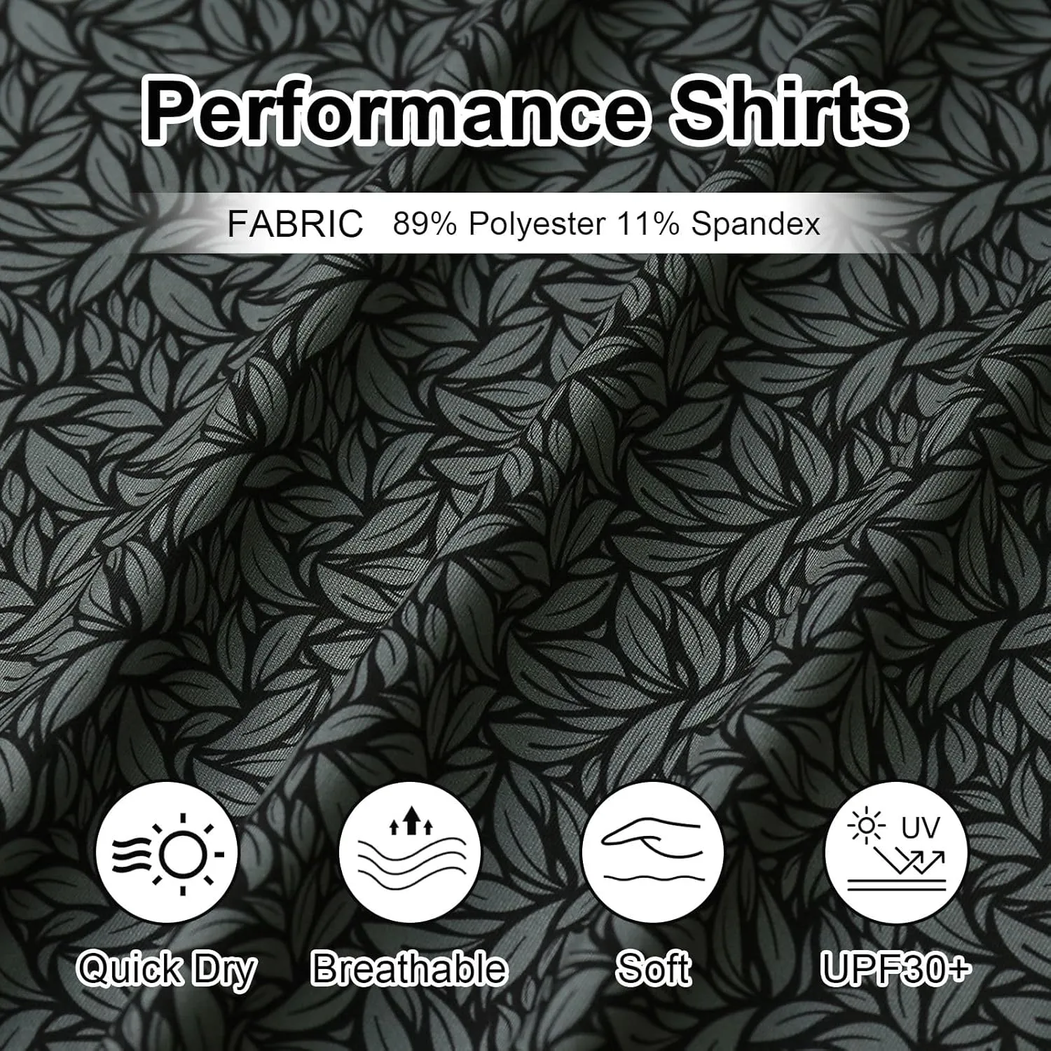 Golf Shirts for Men - Moisture Wicking Short Sleeve Performance Sport Casual Striped Collared Mens Polo Shirt