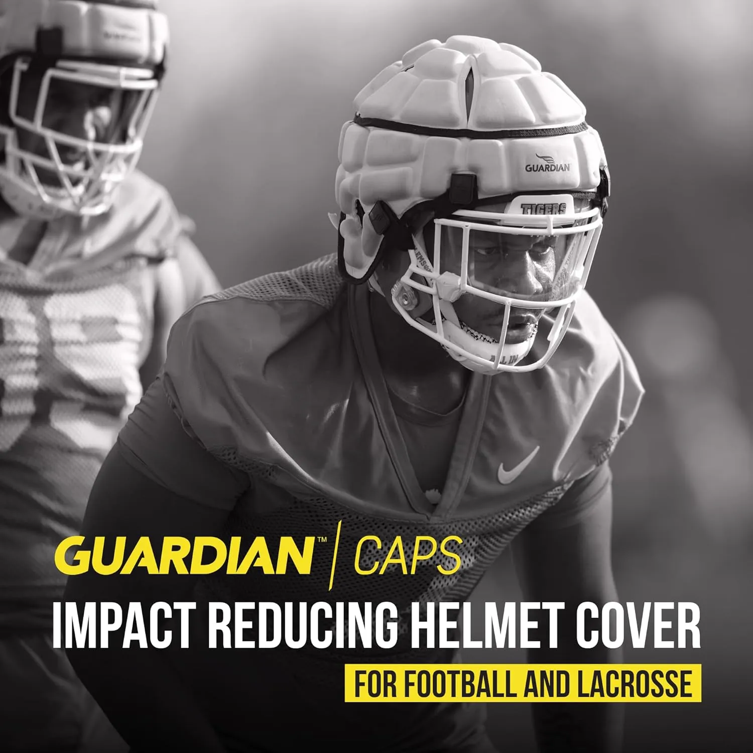 Guardian Cap - Soft-Shell Helmet Cover for Football and Lacrosse - Reduces Impact and Protects Helmets - One Size Fits All for Youth, High School, and College Programs