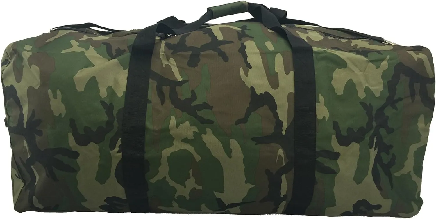 Heavy Duty Cargo Duffel Large Sport Gear Drum Set Equipment Hardware Travel Bag Rooftop Rack Bag (42" x 20" x 20", Camouflage)