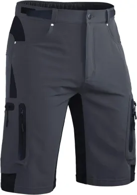 Hiauspor Mens Hiking Cargo Shorts Lightweight Water-Resistant Quick Dry Stretch for Casual Golf Fishing Tactical Bike Outdoor