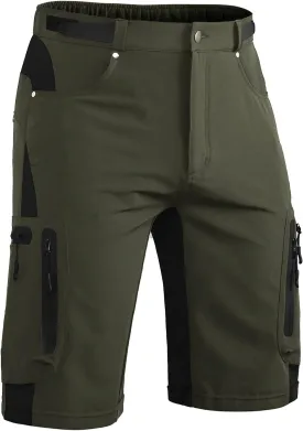 Hiauspor Mens Hiking Cargo Shorts Lightweight Water-Resistant Quick Dry Stretch for Casual Golf Fishing Tactical Bike Outdoor