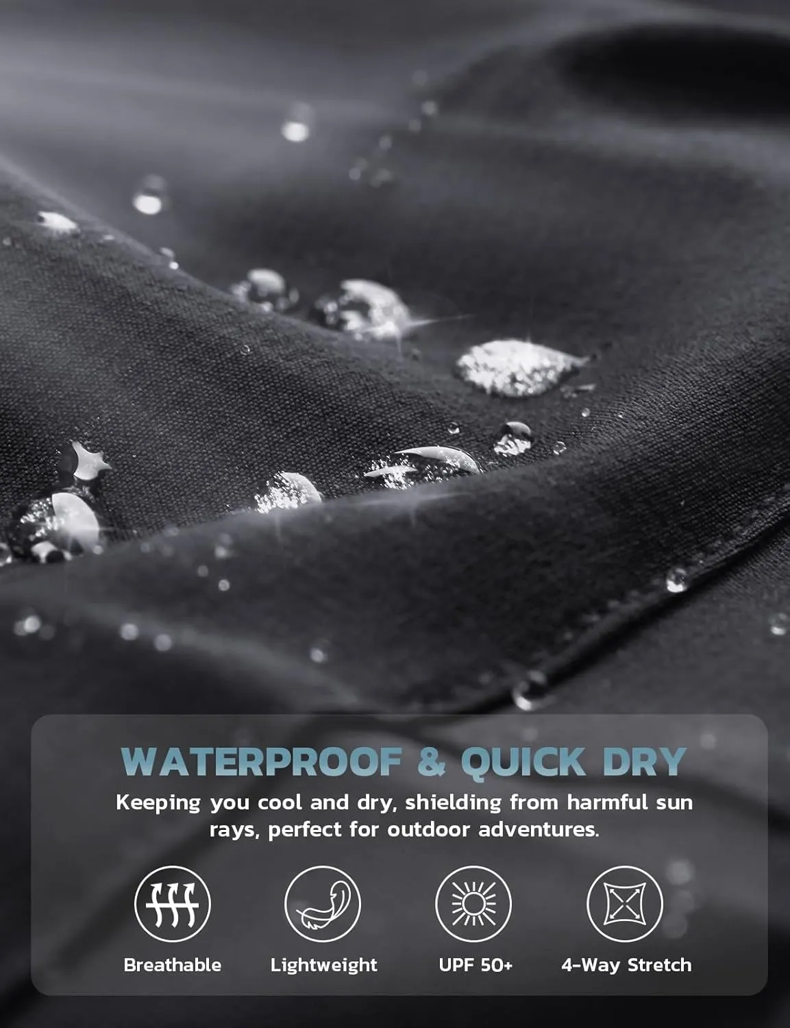 Hiauspor Mens Hiking Cargo Shorts Lightweight Water-Resistant Quick Dry Stretch for Casual Golf Fishing Tactical Bike Outdoor