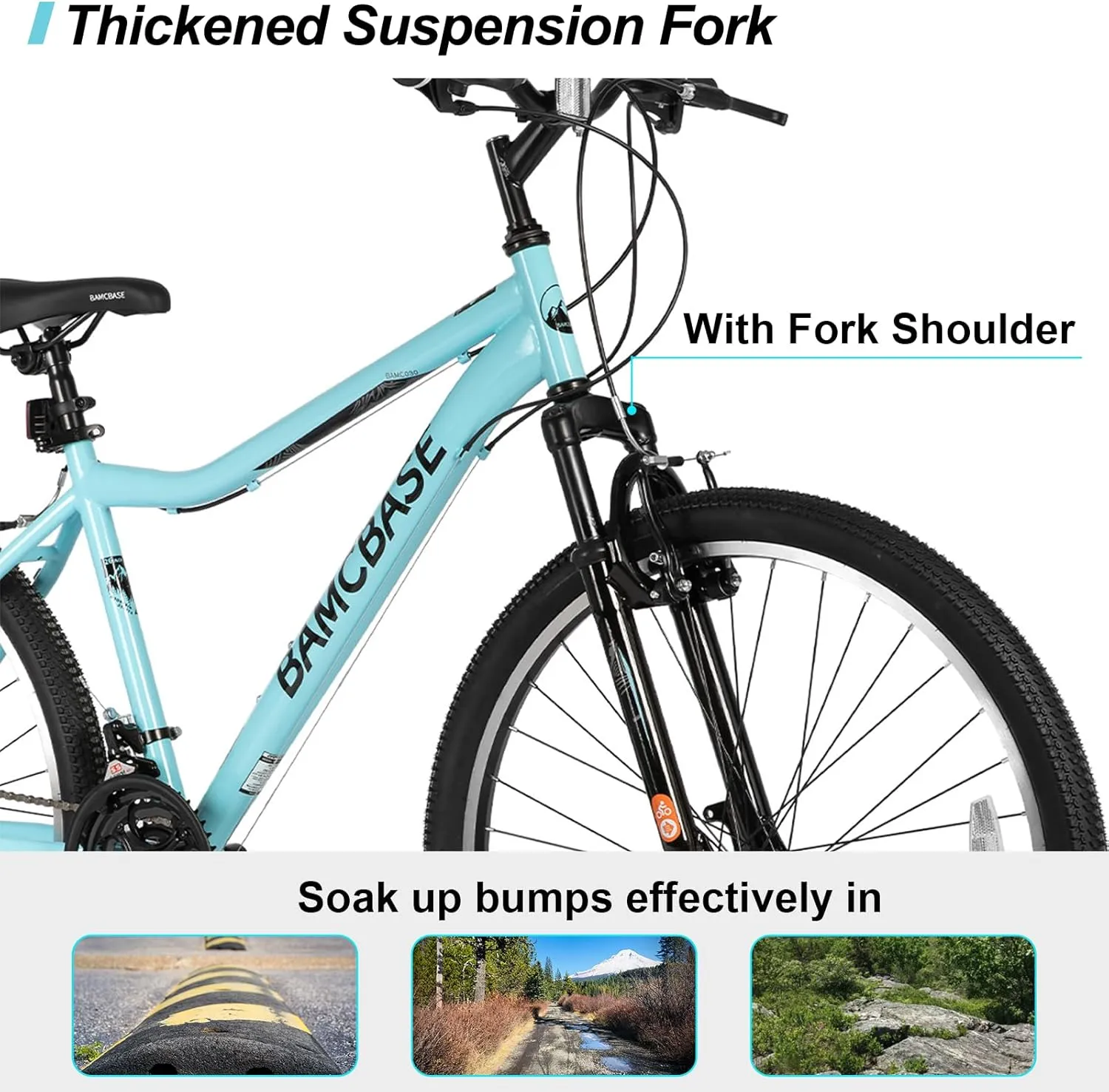 Hiland Adult 26 Inch Mountain Bike, Mens and Womens Bicycle with 21 Speed, High-Carbon Steel Frame Mountain Bicycle, Sport MTB for Men Women