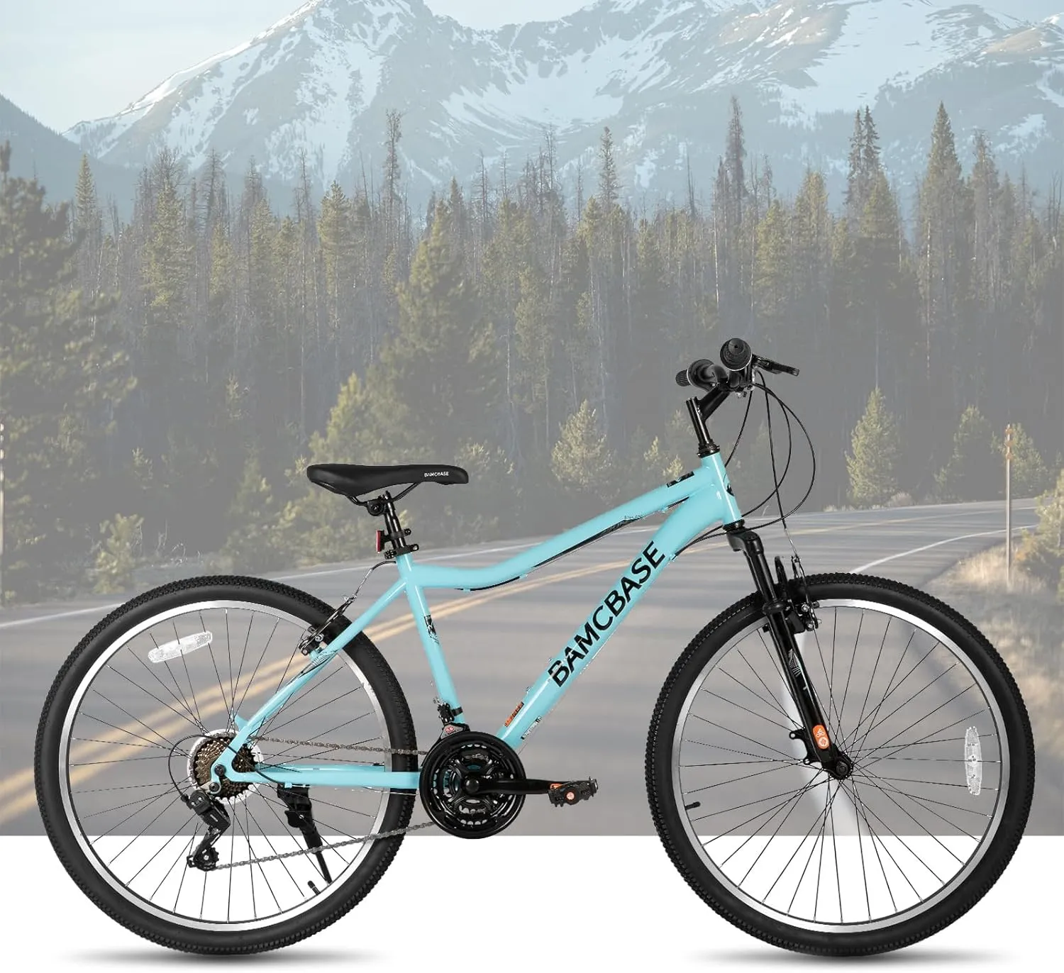 Hiland Adult 26 Inch Mountain Bike, Mens and Womens Bicycle with 21 Speed, High-Carbon Steel Frame Mountain Bicycle, Sport MTB for Men Women