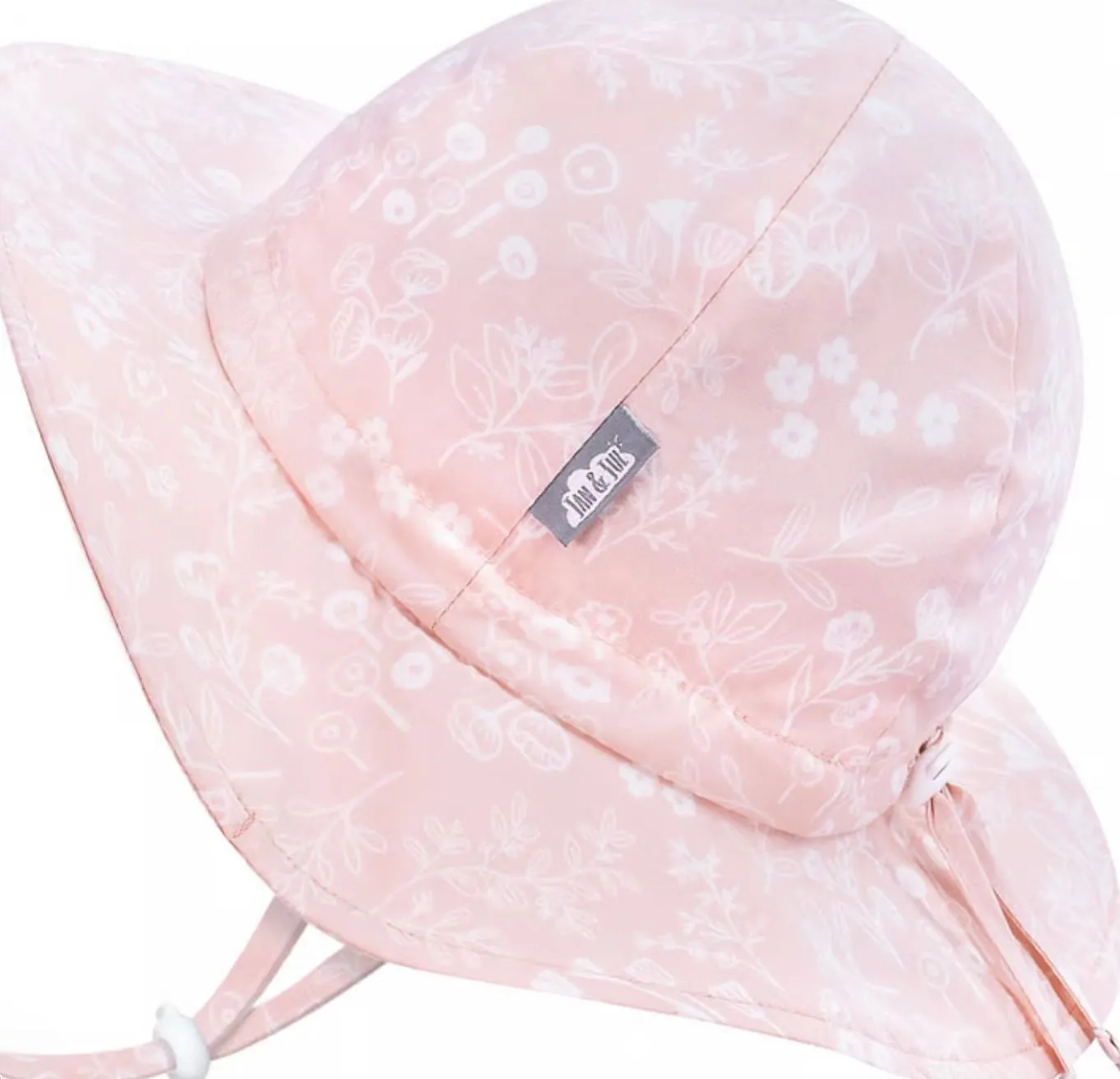 Jan & Jul Gro-with-me Floppy Hat in Pink Prarie Flowers Print : Size S to XL