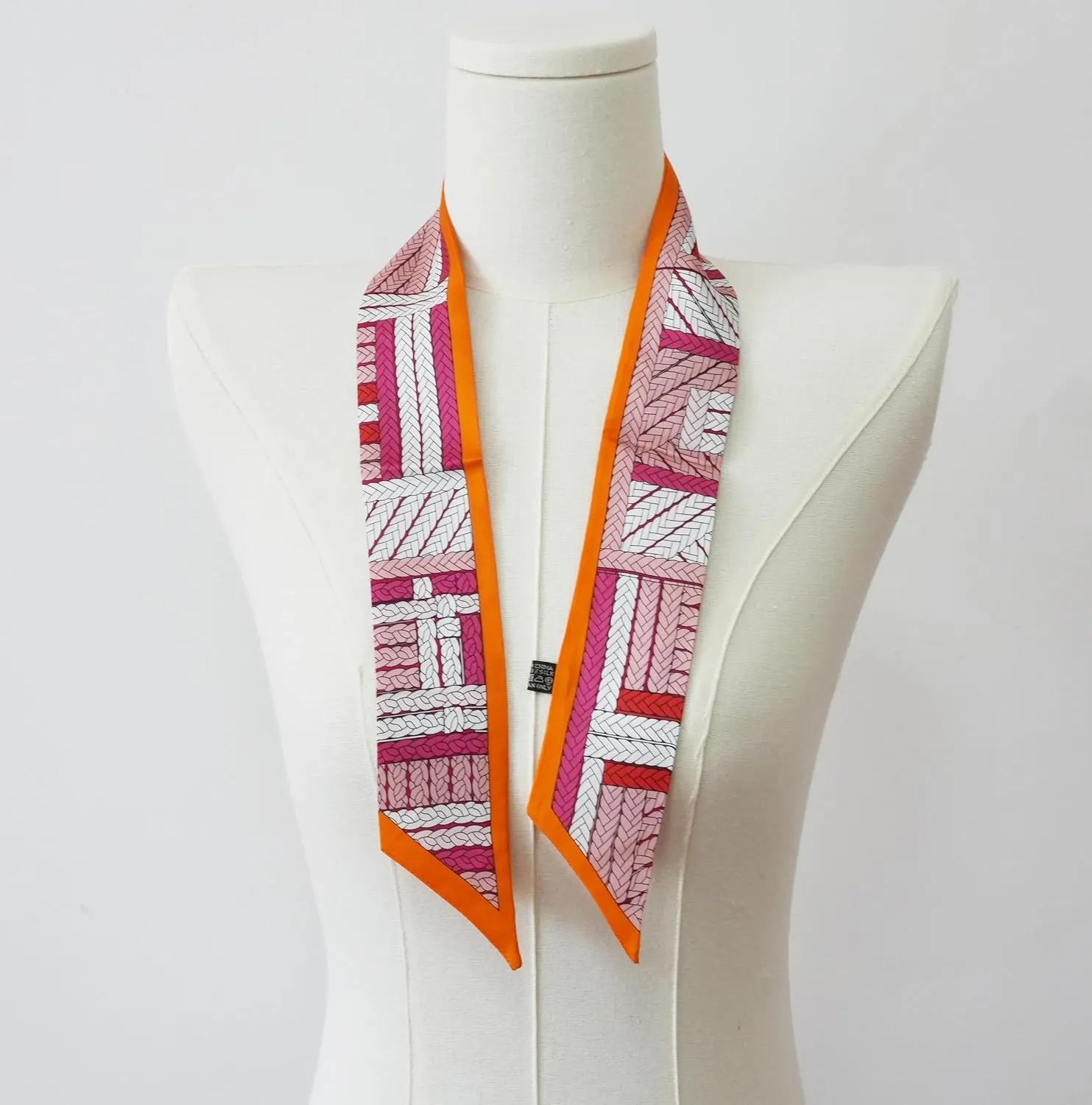 JERLA 100% Mulberry silk Scarf Head Hair Ribbon Handbag Handle wrap Tie Bundle Neckerchief Scarf for women