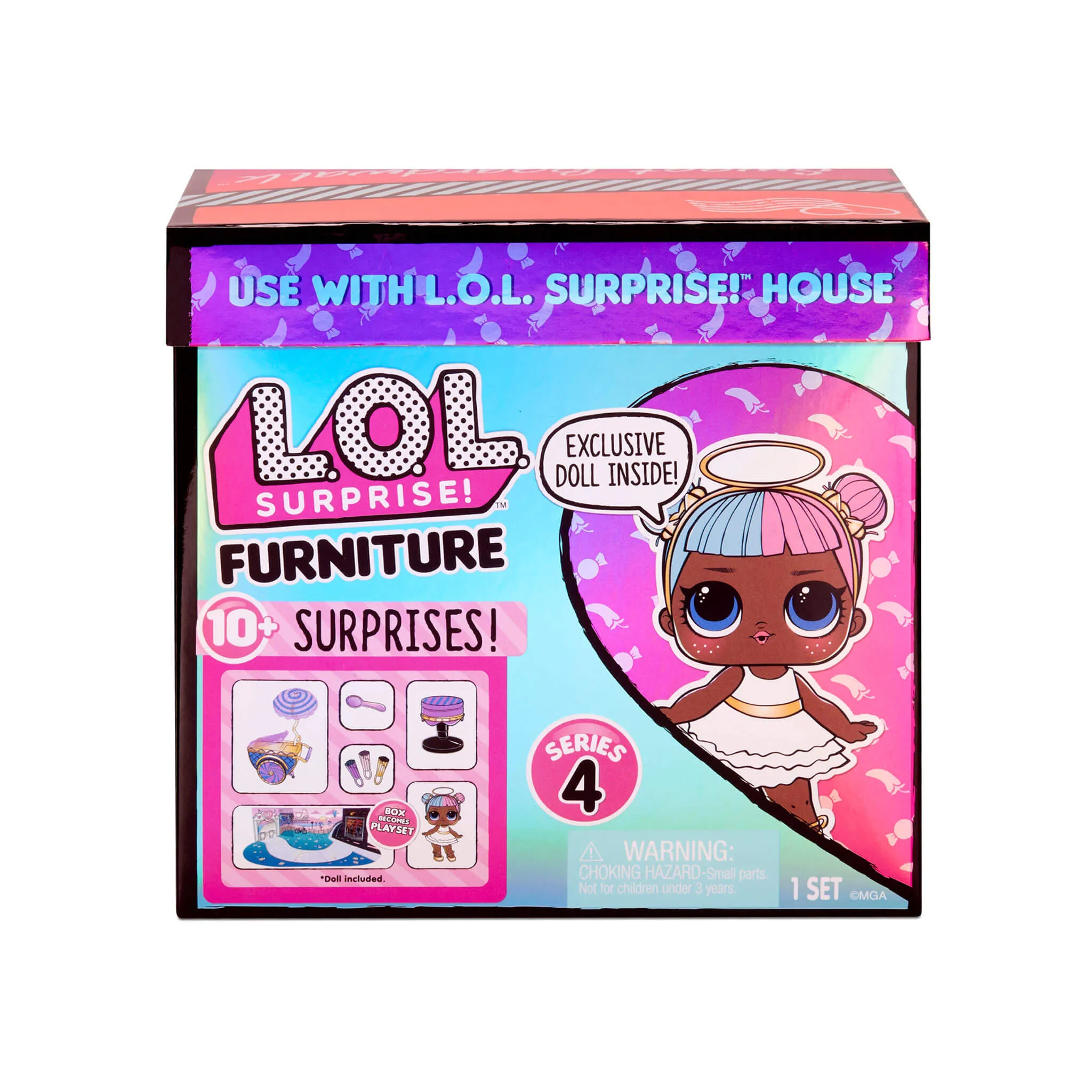 LOL Surprise Furniture Sweet Boardwalk with Sugar Doll and 10  Surprises