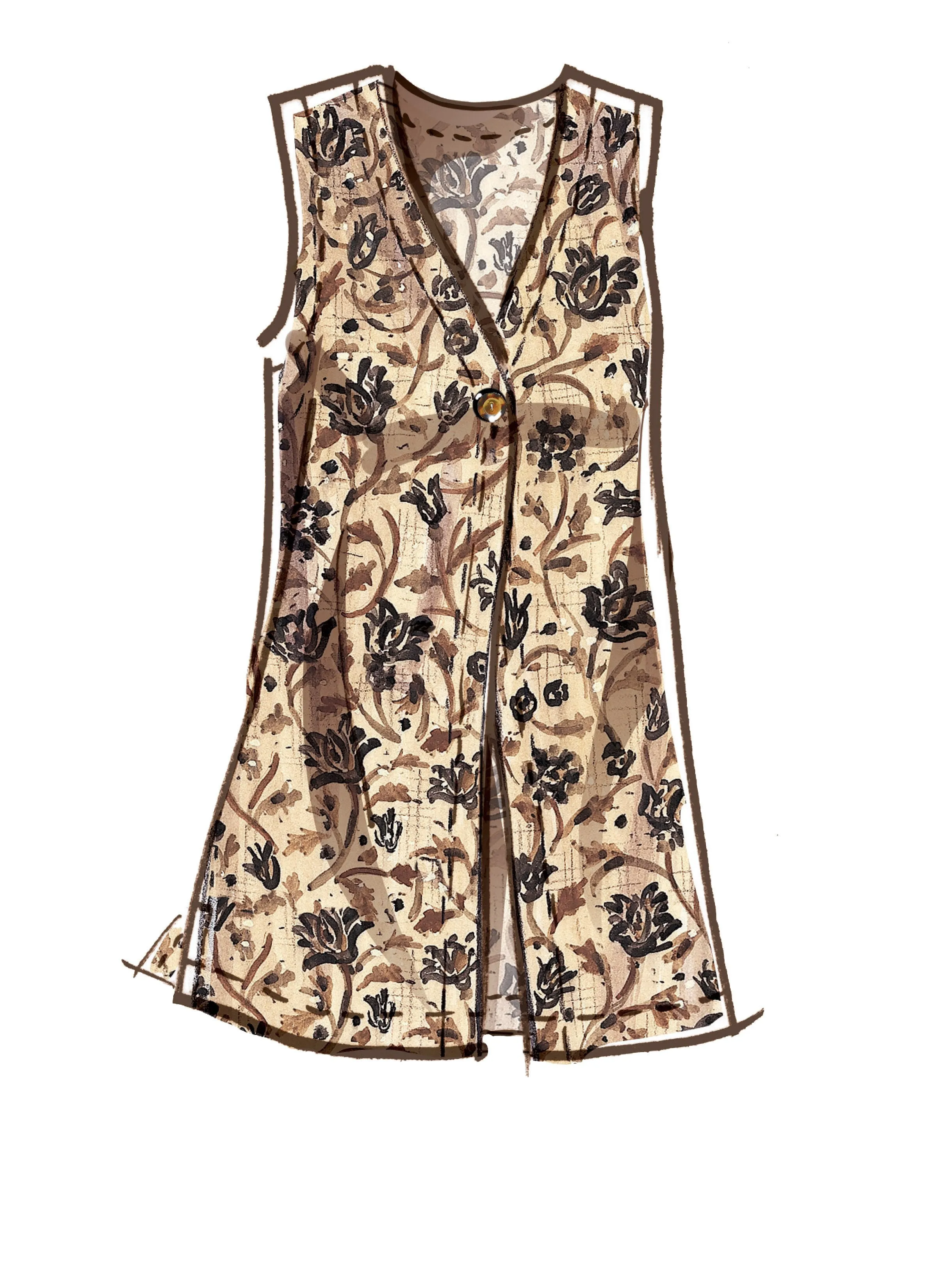 McCall's pattern 8050 Unlined Vests In Two Lengths