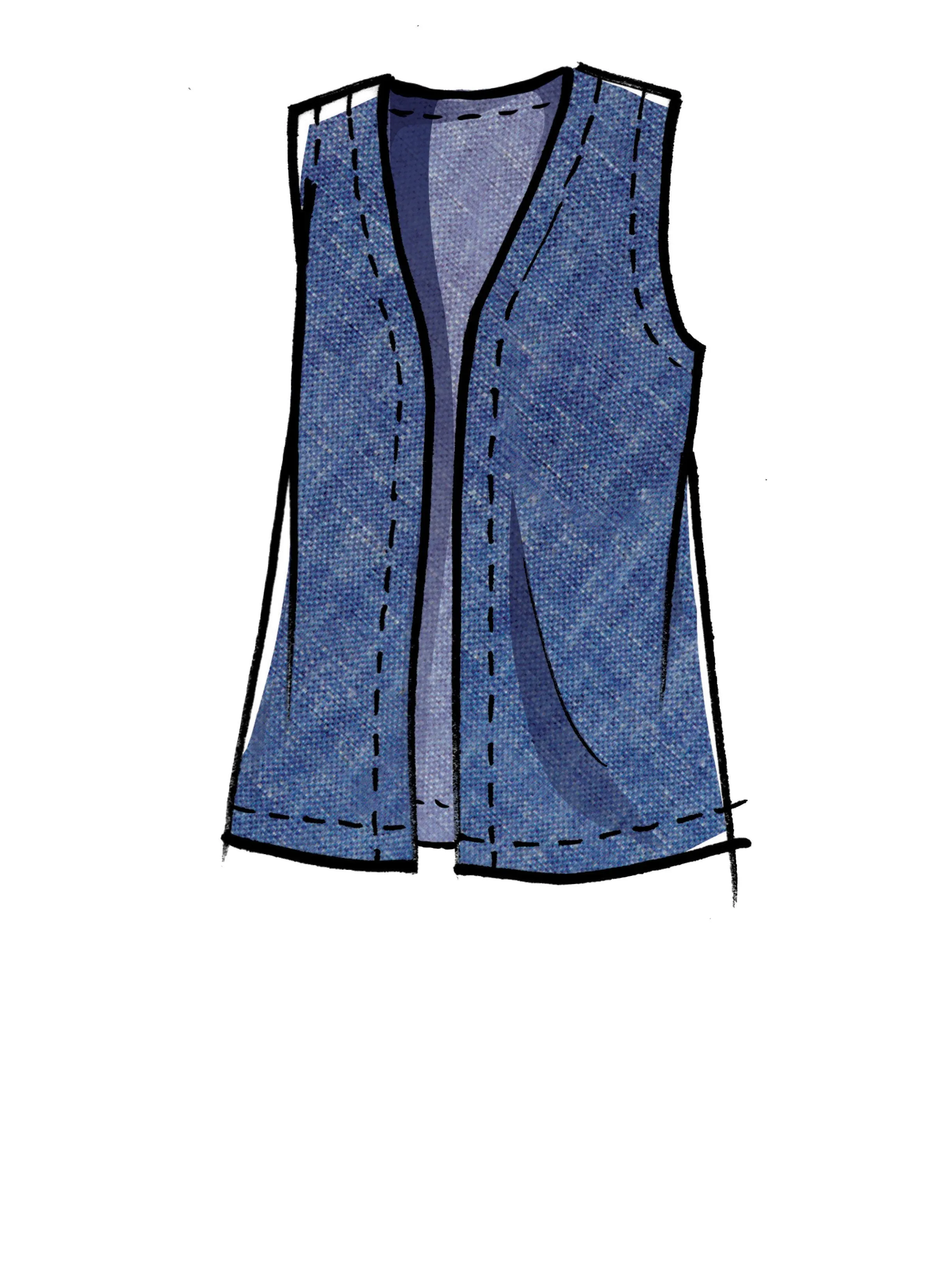 McCall's pattern 8050 Unlined Vests In Two Lengths
