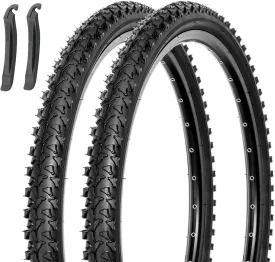 MOHEGIA Mountain Bike Replacement Tire : 26x1.95 inch (52-559mm) Puncture-Resistant Folding Bicycle Tire for MTB Dirt Offroad Cycling