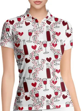 PAGYMO Funny Golf Shirts for Women Print Crazy Pattern Cute Novelty Moisture Wicking Short Sleeve Tennis Polo Shirt