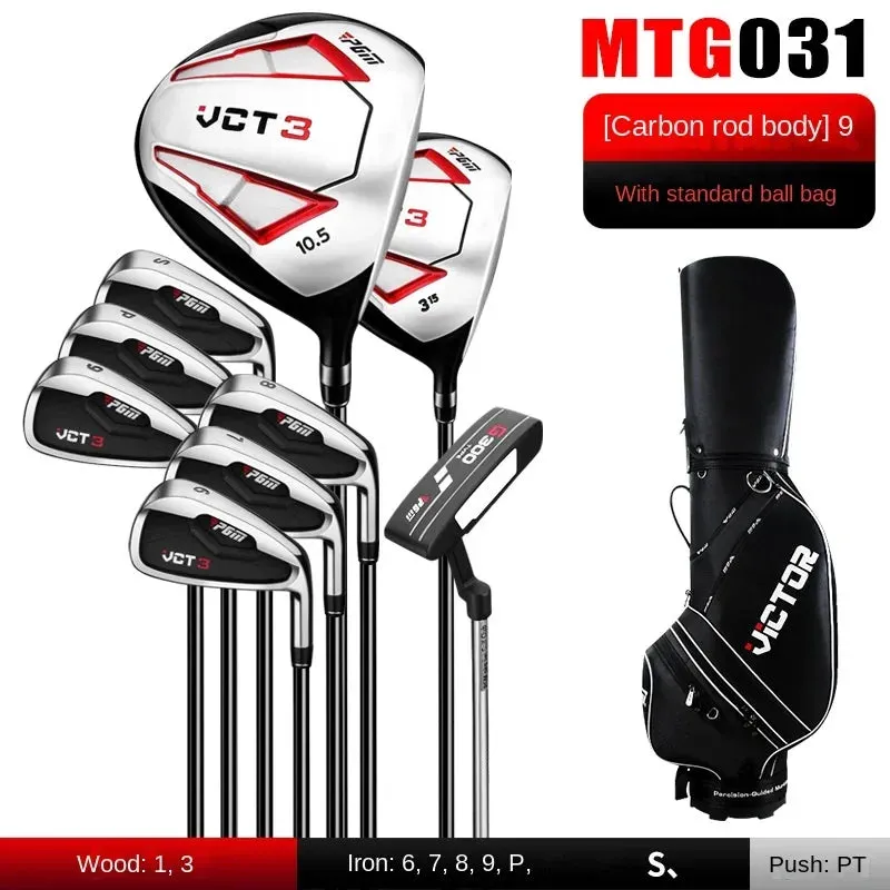 PGM Men's 9/12 branch Golf Clubs Sets Titanium VCT Third generation Right Handed  Complete Beginner's Full Golf Set