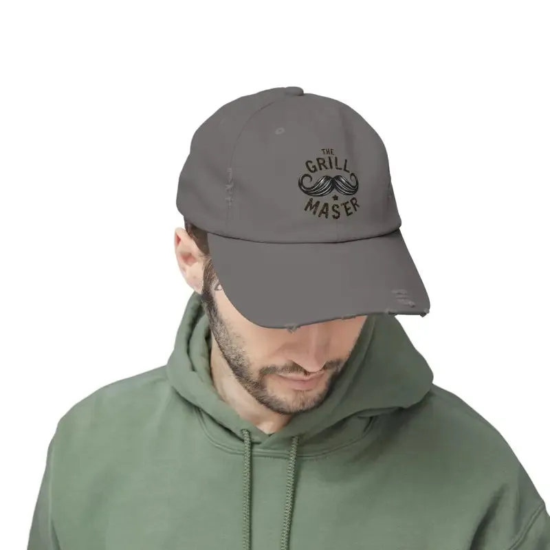 Rugged Distressed Hats with Metal d Ring Closure