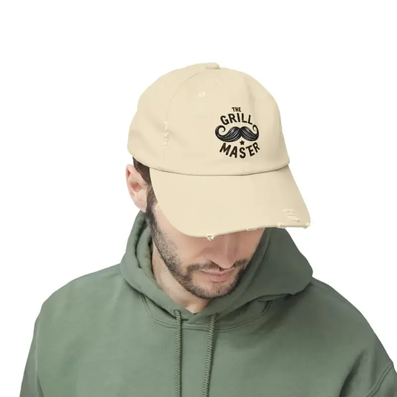 Rugged Distressed Hats with Metal d Ring Closure