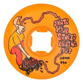 Slime Balls 54mm 99a Stupid Brains Speed Balls Orange Skateboard Wheels 4pk