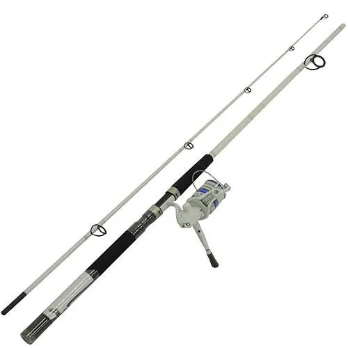 Surf Beast Spinning Combo - 8' Length, 2 Piece Rod, Medium Power, 5 1 Bearings