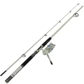 Surf Beast Spinning Combo - 8' Length, 2 Piece Rod, Medium Power, 5 1 Bearings