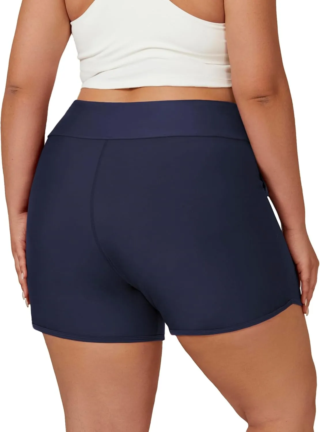 Tournesol Women's Plus Size Swim Shorts High Waisted Board Shorts UPF50  Bathing Suit Bottoms with Pockets 1X-5X