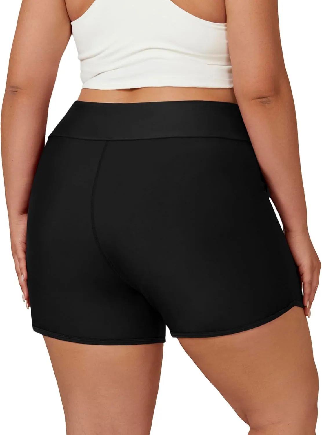 Tournesol Women's Plus Size Swim Shorts High Waisted Board Shorts UPF50  Bathing Suit Bottoms with Pockets 1X-5X