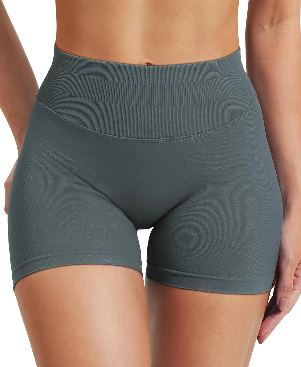 VOYJOY Women Workout Impact Shorts 3.6"/ 4.5"/ 6" Scrunch Butt Lifting Gym Seamless Booty Biker Shorts