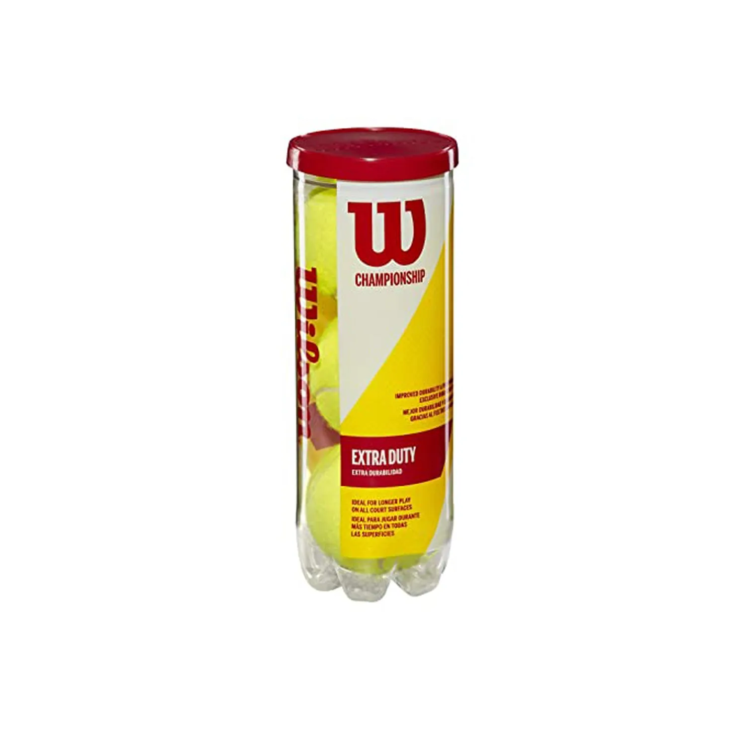 Wilson Championship Extra Duty Tennis Balls Can, 1 Can - Yellow